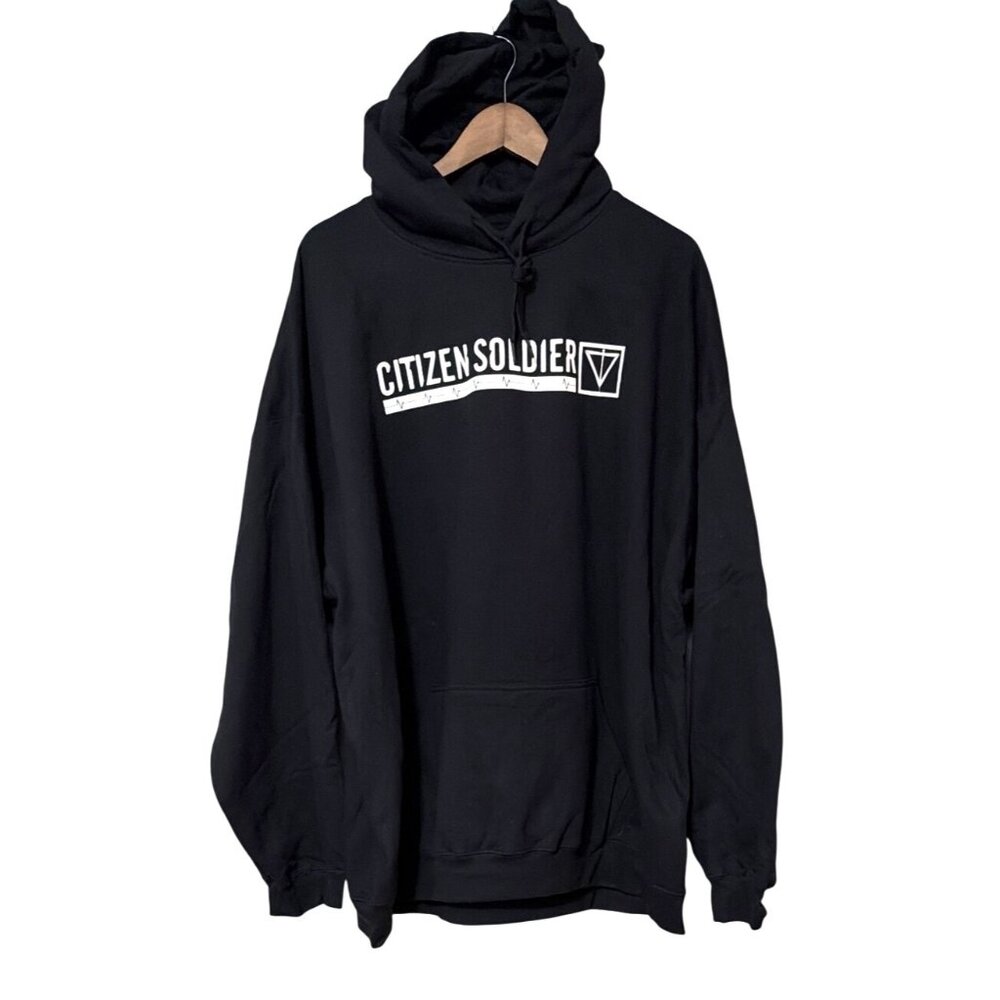 Gildan Citizen Soldier Group Therapy Hoodie 3XL Black Softstyle Midweight‎